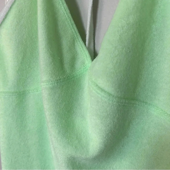 Xhilaration Juniors Neon Green Terry Cloth Halter Top Swim Dress Sz L (8-10) NWT - Picture 5 of 10